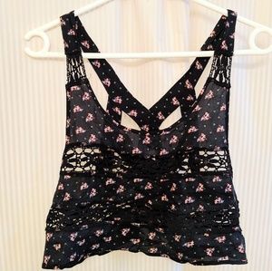 BOHO Free People Floral Crop Top